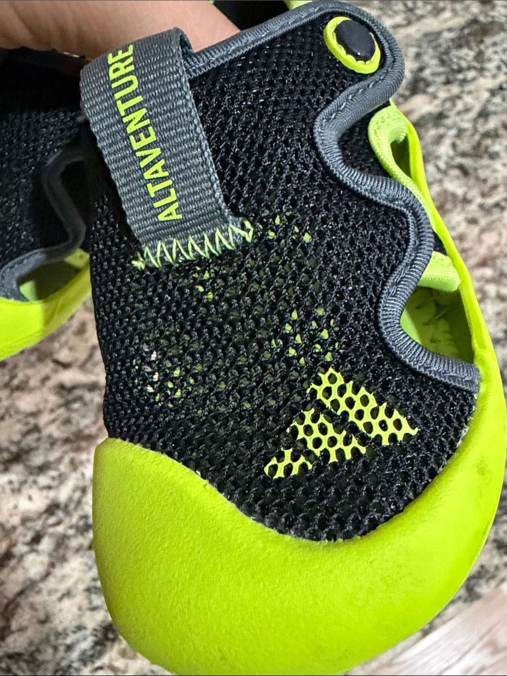 adidas Black and Neon Green Slip-On Kids Athletic Shoes